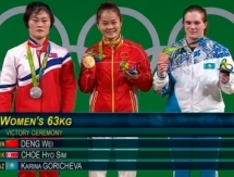 Видео церемонии награждения бронзового призера Олимпиады-2016 Горичевой