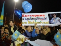 Видео встречи казахстанских олимпийцев в Астане