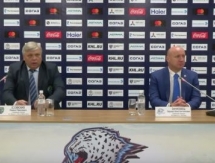 Видео послематчевой пресс-конференции игры КХЛ «Барыс» — «Югра» 3:2