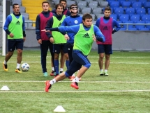 Фоторепортаж с вечерней тренировки «Окжетпеса» на «Астана Арене»