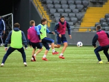Фоторепортаж с вечерней тренировки «Окжетпеса» на «Астана Арене»