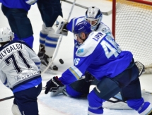 Фоторепортаж с матча КХЛ «Барыс» — «Нефтехимик» 5:4