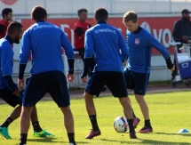 Фоторепортаж с предыгровой тренировки «Олимпиакоса»