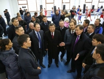 Сапиев и Елеусинов открыли спорткомплекс в Шу