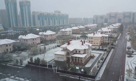 Румыны удивлены снегом в Астане
