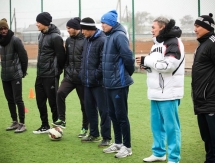 Футболисты «Атырау» провели мастер-класс в поселке Дамба