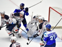 Фоторепортаж с матча КХЛ «Барыс» — «Медвешчак» 2:0
