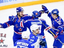 Фоторепортаж с матча КХЛ СКА — «Барыс» 9:0