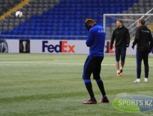 Фоторепортаж с предыгровой тренировки «Астаны»