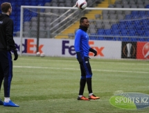 Фоторепортаж с предыгровой тренировки «Астаны»