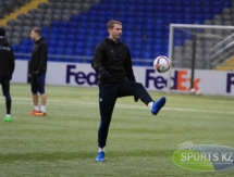 Фоторепортаж с предыгровой тренировки «Астаны»