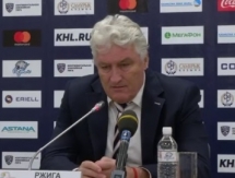 Видео послематчевой пресс-конференции игры КХЛ «Барыс» — «Слован» 5:1