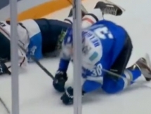 Силовой прием Бельгибаева вошел в ТОП-10 лучших силовых приемов недели КХЛ