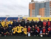 В Актау прошел футбольный матч между пограничниками России и Казахстана