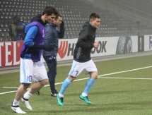 Фоторепортаж с разминки «Астаны» перед матчем Лиги Европы с «Янг Бойз»