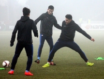 Фоторепортаж с разминки «Астаны» перед матчем Лиги Европы с «Янг Бойз»