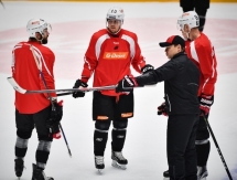 Фоторепортаж с тренировки «Авангарда» перед матчем с «Барысом»