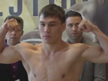 Видео церемонии взвешивания боя Джукембаев — Марез