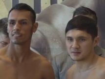 Видео церемонии взвешивания боя Кусаинов — Перес