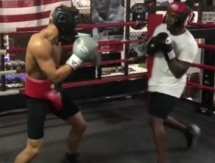 Потенциальный соперник Головкина Юбэнк-младший провел спарринг с рэппером