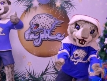 Маскот «Барыса» поздравил с наступающим Новым годом