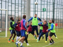 Фоторепортаж с утренней тренировки «Окжетпеса»