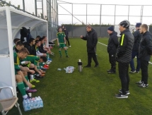 Фото с товарищеского матча «Тобол» — «Шамкир» 1:1