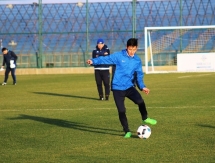 Фоторепортаж с вечерней тренировки «Окжетпеса»