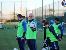 Фоторепортаж с вечерней тренировки «Окжетпеса»