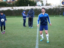 Фоторепортаж с вечерней тренировки «Окжетпеса»