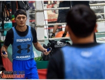 Хусаинов и Джукембаев провели открытую тренировку