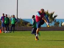 Фоторепортаж с утренней тренировки «Ордабасы» 1 февраля