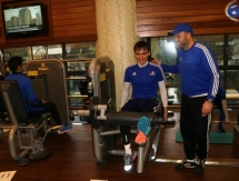 Фоторепортаж с тренировки «Окжетпеса» в тренажерном зале