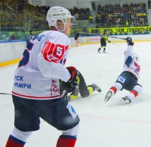 Фоторепортаж с матча ВХЛ «Сарыарка» — «Сокол» 3:2 Б