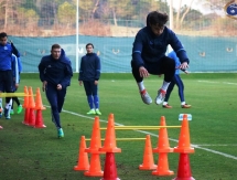Фоторепортаж с вечерней тренировки «Окжетпеса»