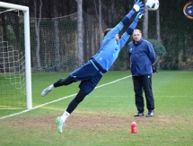 Фоторепортаж с вечерней тренировки «Окжетпеса»