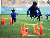 Фоторепортаж с вечерней тренировки «Окжетпеса»