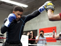 Фоторепортаж с тренировки Джейкобса перед боем с Головкиным