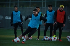 Фоторепортаж предыгровой тренировки «Кайрата»