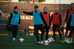 Фоторепортаж предыгровой тренировки «Кайрата»