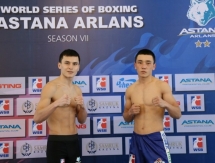 Фоторепортаж с церемонии взвешивания матча WSB «Astana Arlans» — «Uzbek Tigers»