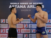 Фоторепортаж с церемонии взвешивания матча WSB «Astana Arlans» — «Uzbek Tigers»