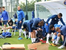 Фотографии с утренней тренировки «Окжетпеса»