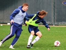 Фотографии с утренней тренировки «Окжетпеса»