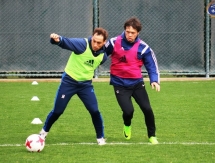 Фотографии с утренней тренировки «Окжетпеса»