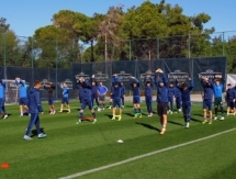 Фоторепортаж с утренней тренировки «Ордабасы»