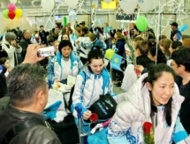 Участников Азиады торжественно встретили в Алматы