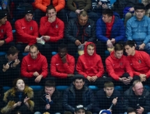 Фоторепортаж с матча плей-офф КХЛ «Барыс» — «Трактор» 2:1