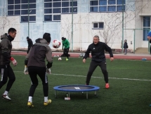 Фоторепортаж с утренней тренировки «Атырау» перед вылетом в Костанай