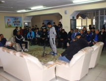 Фоторепортаж со встречи президента, главного тренера и капитана «Ордабасы» с болельщиками